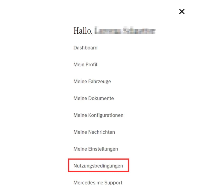 Verknüpfung mit Mercedes me Schritt 8 Verknüpfung mit Mercedes me Schritt 8