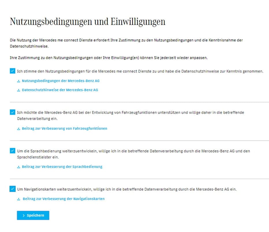 Verknüpfung mit Mercedes me Schritt 9 Verknüpfung mit Mercedes me Schritt 9