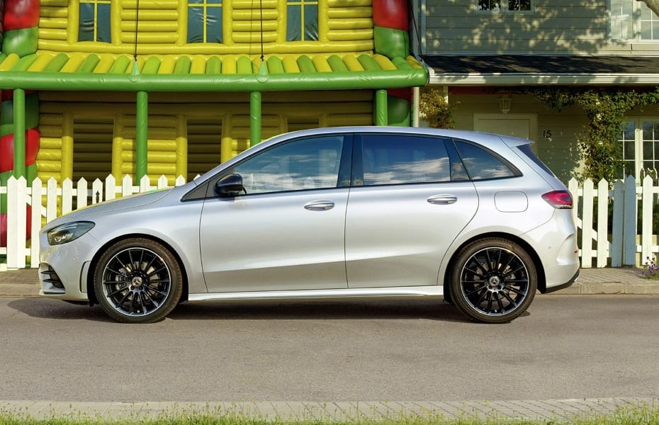 Mercedes-Benz B-Klasse 2018, iridiumsilber, Seitenansicht Mercedes-Benz B-Klasse 2018, iridiumsilber, Seitenansicht