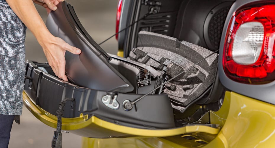 smart fortwo cabrio; Stauraum für Seitenholme