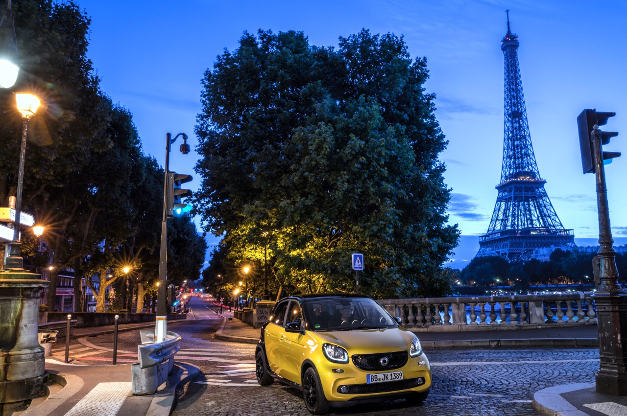 smart forfour; Exterieur: black-to-yellow, black