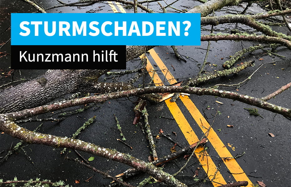 Sturmschaden? Kunzmann hilft Sturmschaden? Kunzmann hilft