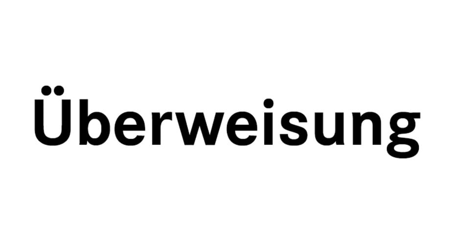 Informationen zur Zahlung per Überweisung
