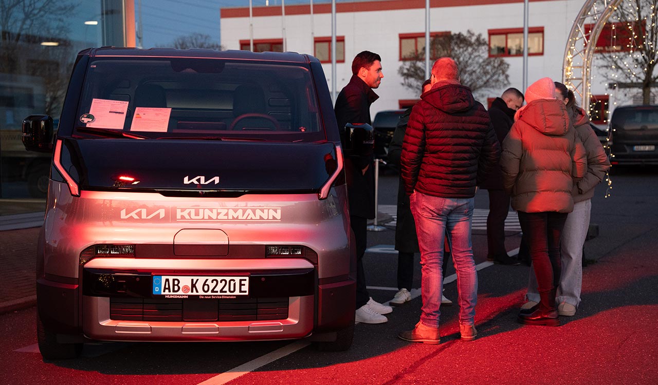 der neue Kia PV5 Cargo auf dem Kunzmann Adventsmarkt in Stockstadt