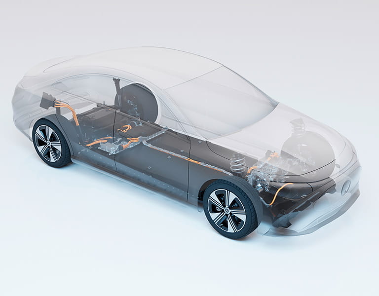 Mercedes-Benz CLA Sichtmodell Hochvoltbatterie