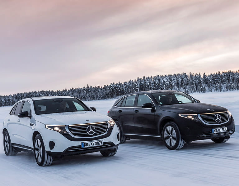 Mercedes-Benz EQC SUV Modelle auf Eis