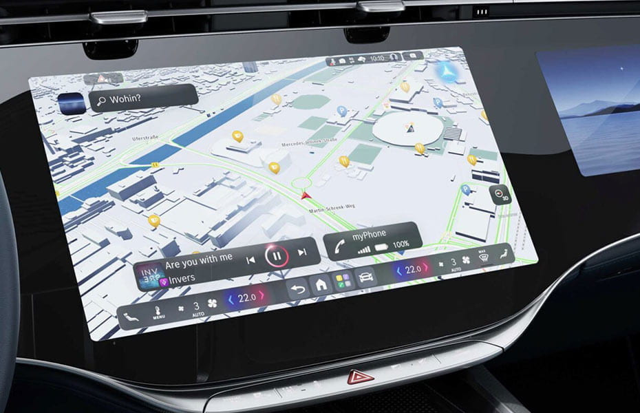 MBUX Superscreen Zentraldisplay