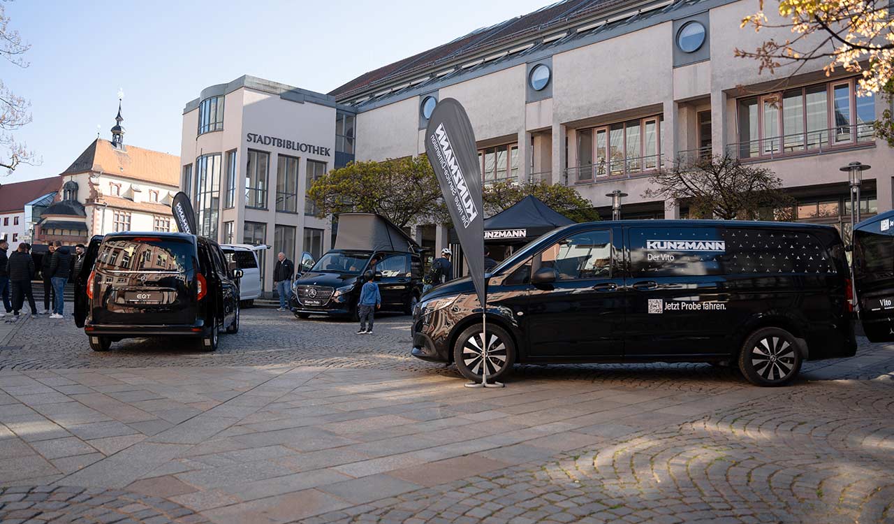 Kunzmann Mercedes-Benz Transporter Stand auf der Mobilia 2025 in Aschaffenburg