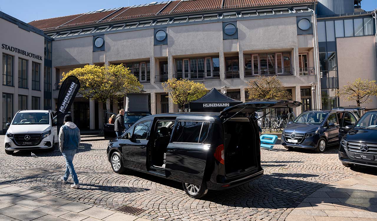 Kunzmann Mercedes-Benz Transporter Stand auf der Mobilia 2025 in Aschaffenburg