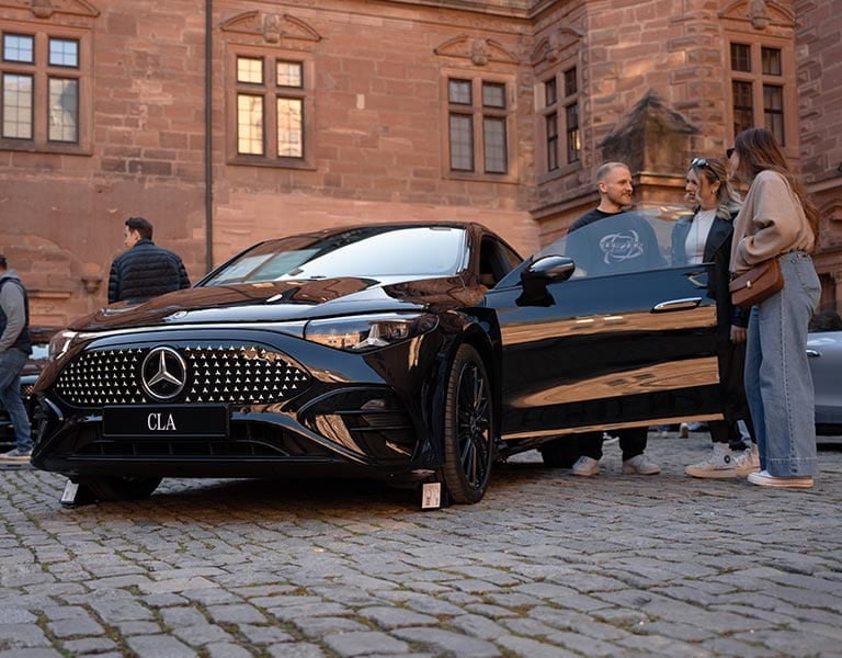 Mercedes-Benz CLA mit EQ Technologie auf der Mobilia 2025 in Aschaffenburg Mercedes-Benz CLA mit EQ Technologie auf der Mobilia 2025 in Aschaffenburg