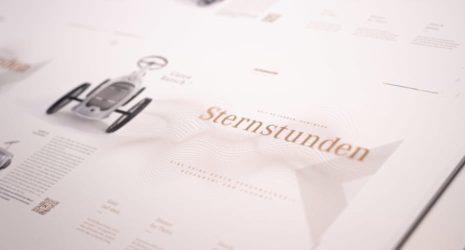Titelseite der Kunzmann Sternstunden in der Druckerei