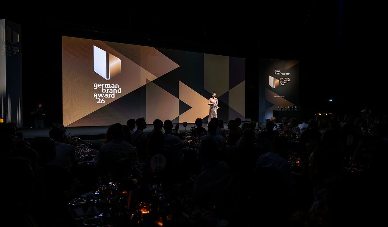 Moderation des German Brand Awards auf der Bühne