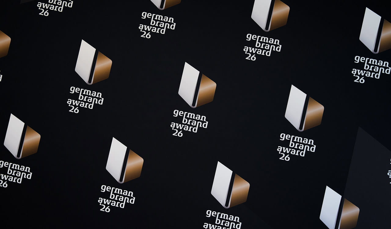 Logo des German Brand Awards gedruckt