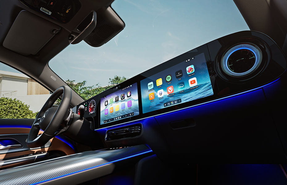 MBUX Superscreen im reinelektrischen Mercedes-Benz GLB
