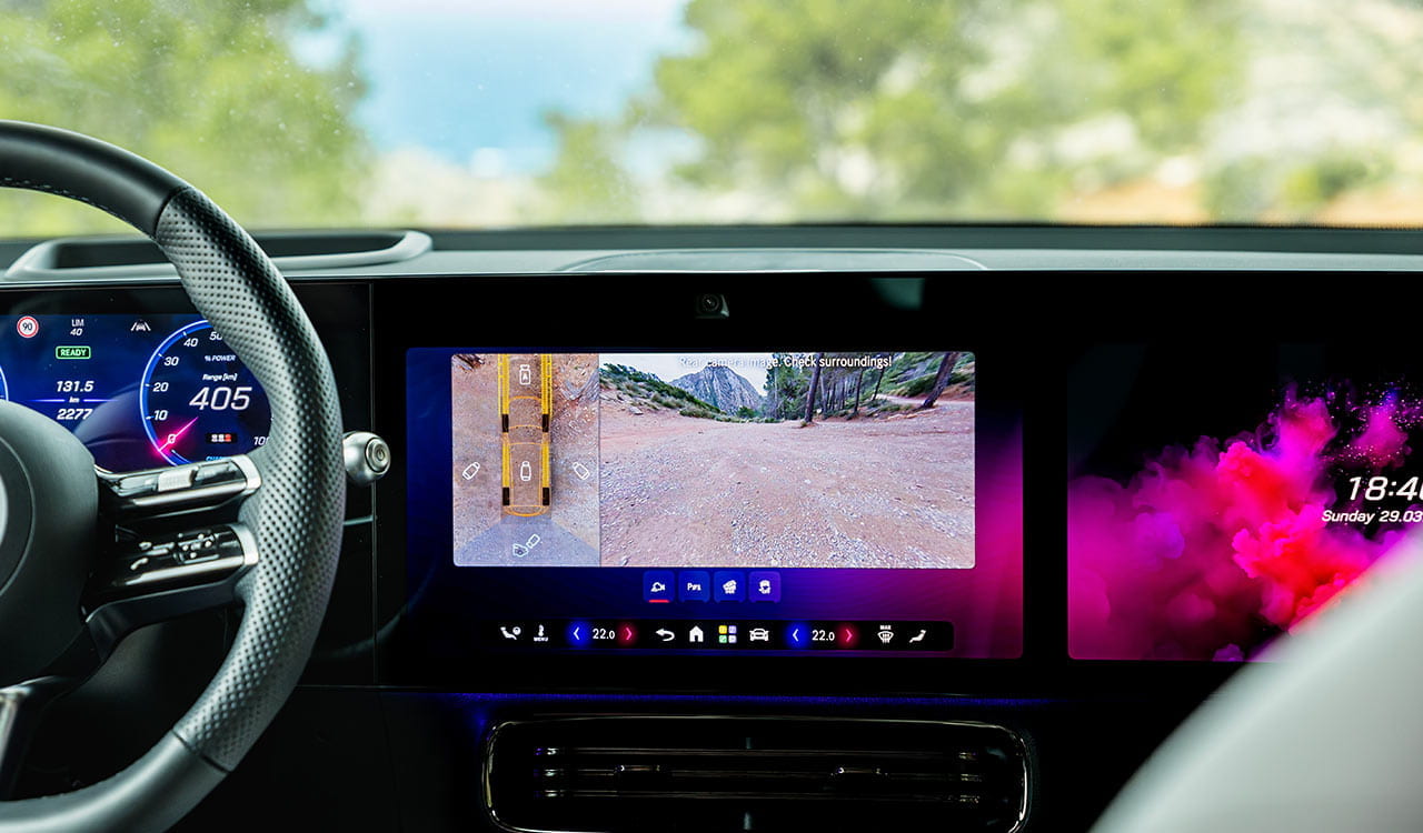 Infotainment-Display des Mercedes-Benz GLB