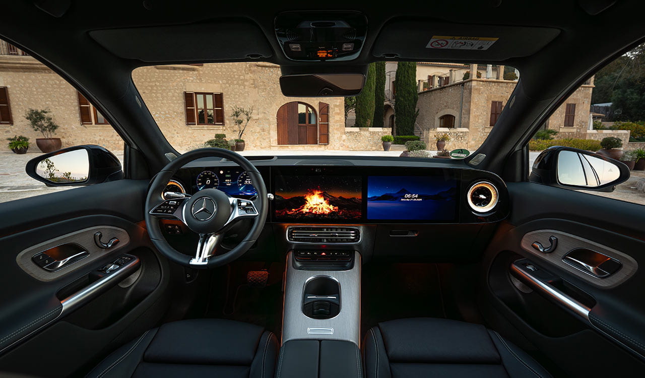 schwarzer Innenraum des Mercedes-Benz GLB