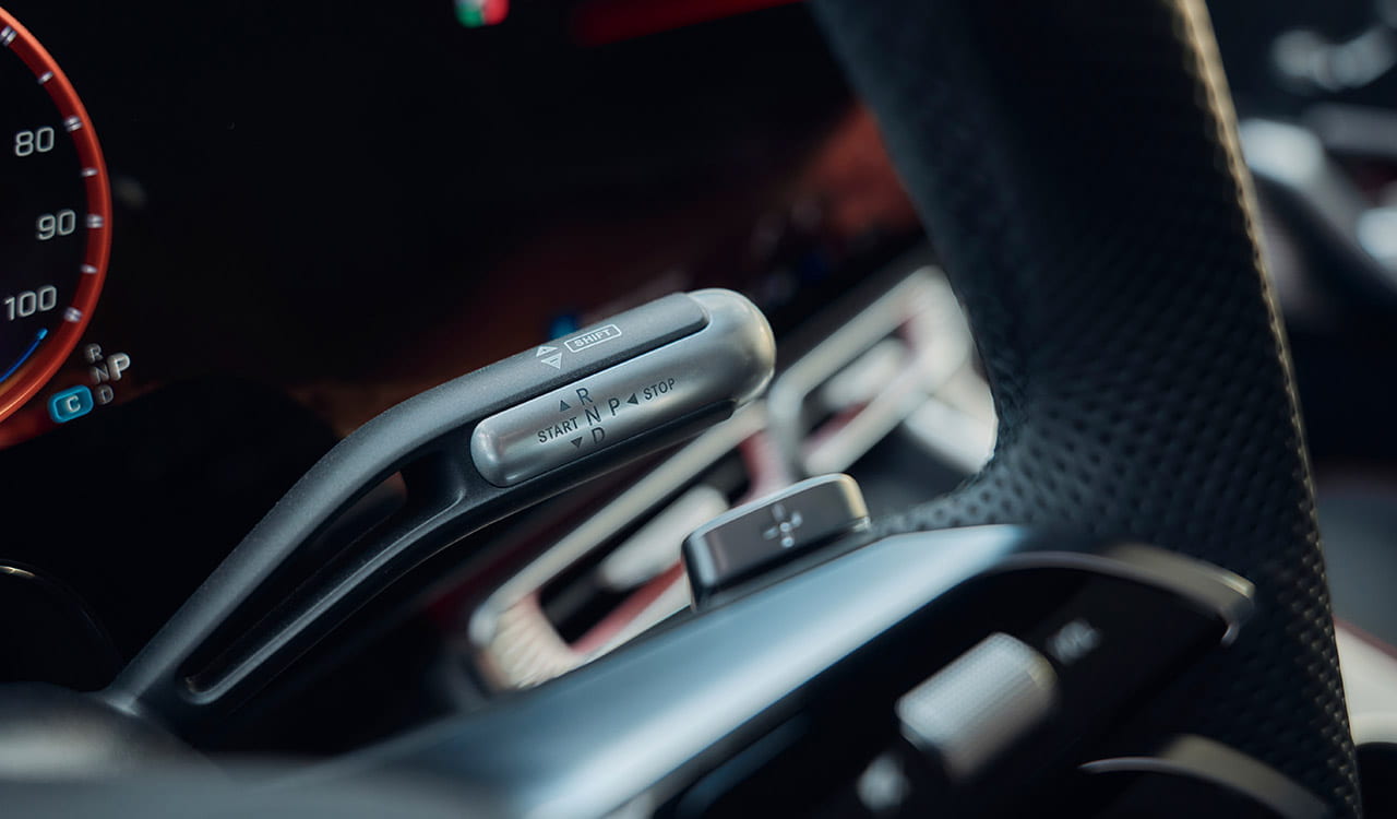 Schaltwahlhebel des Mercedes-Benz GLC