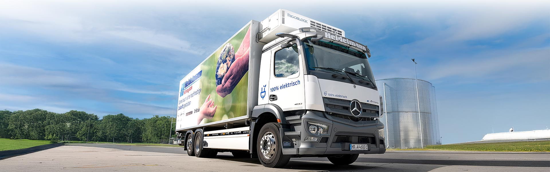 Mercedes-Benz eActros 400 der Firma Heidelmann