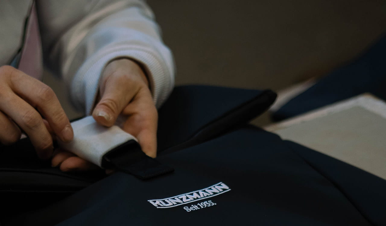 Verpackungsschutz der Verschlussschnalle des Kunzmann Rucksacks