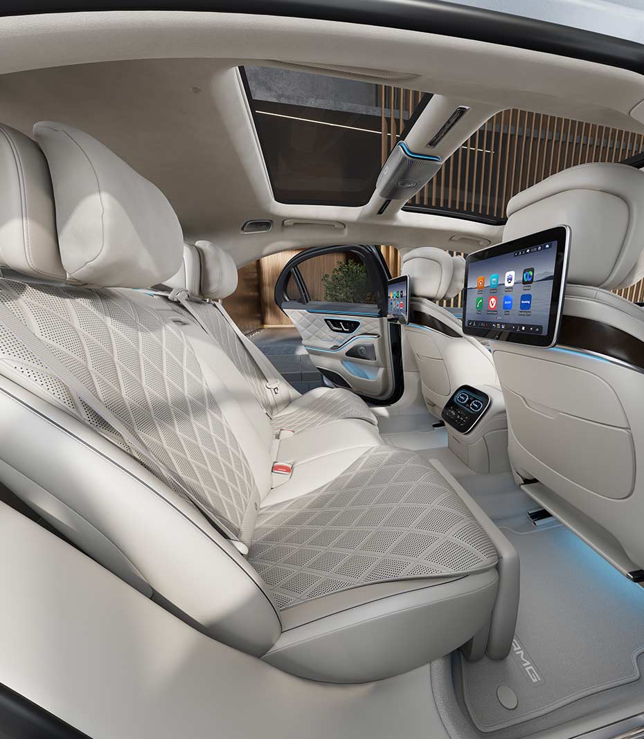 weißer Fond der Mercedes-Benz S-Klasse V223