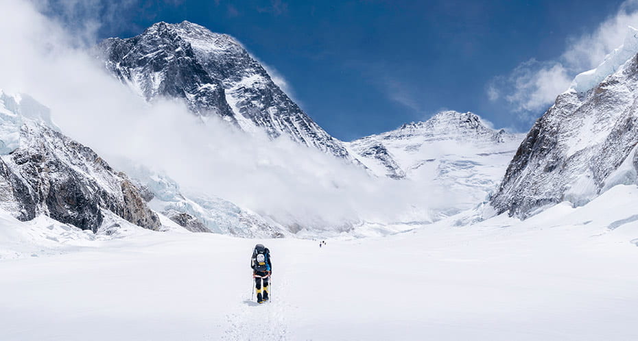 Klaus Ullrich beim Aufstieg des Mount Everest
