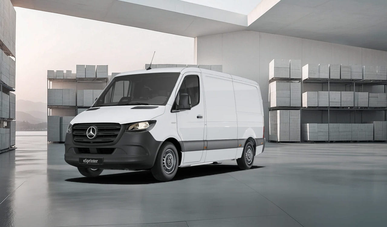 Mercedes-Benz eSprinter Kastenwagen in weiß Exterieur