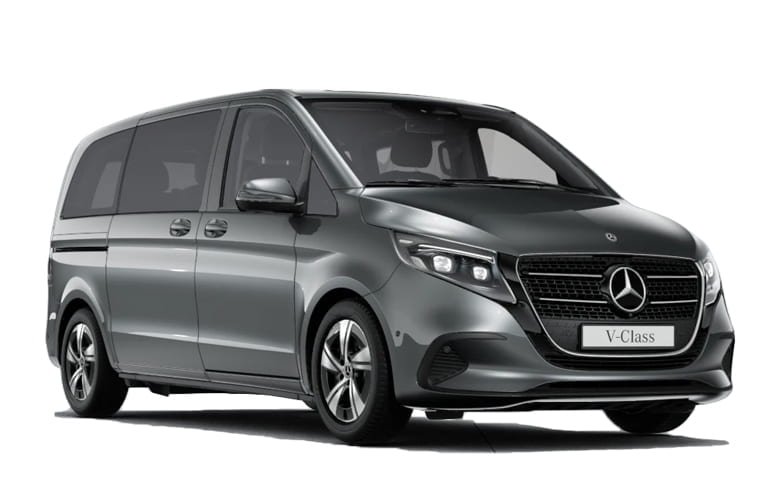 Mercedes-Benz V-Klasse in grau in der 3/4 Frontansicht