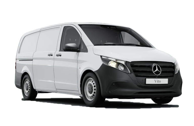 Mercedes-Benz Vito Kastenwagen in weiß in der 3/4 Front Ansicht