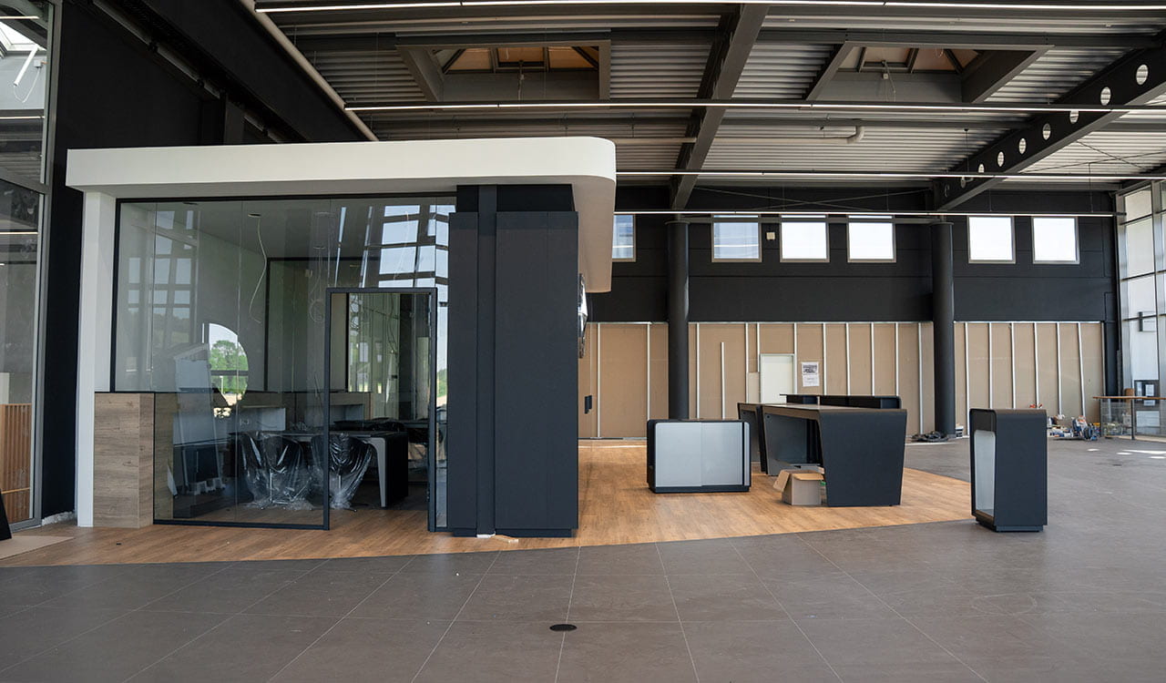 Showroom des Kunzmann Standortes Gelnhausen während der Renovierungsarbeiten