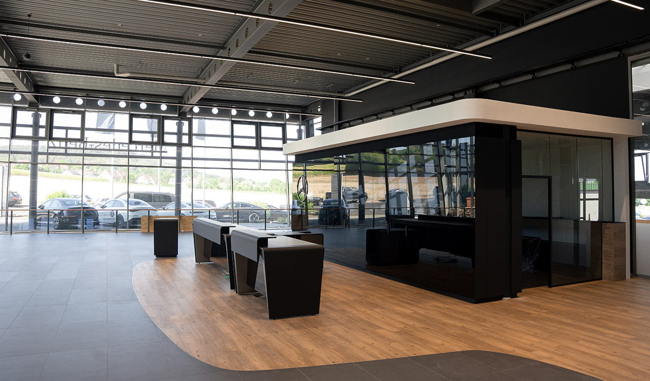 Showroom des Kunzmann Standortes Gelnhausen während der Renovierungsarbeiten