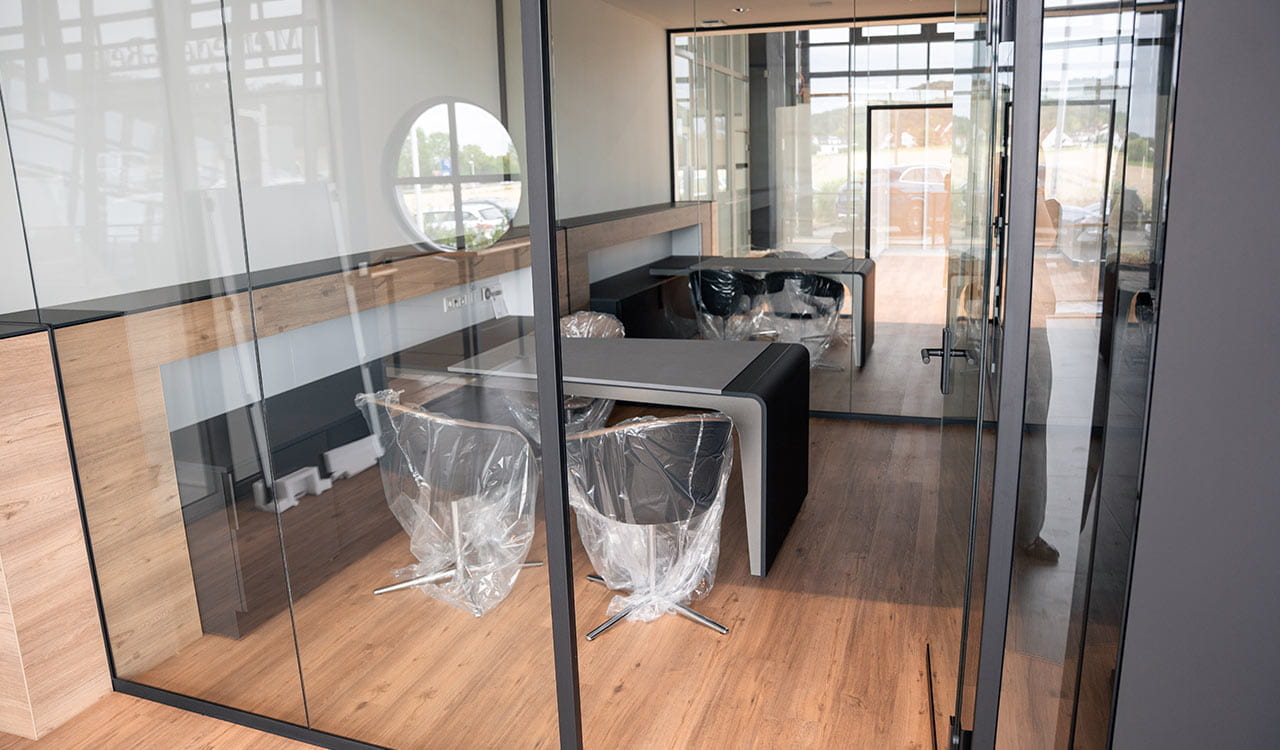 Showroom des Kunzmann Standortes Gelnhausen während der Renovierungsarbeiten