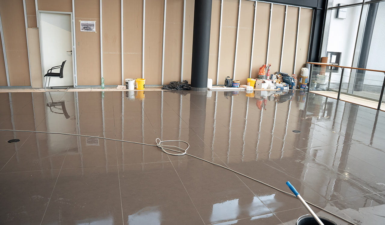 Showroom des Kunzmann Standortes Gelnhausen während der Renovierungsarbeiten