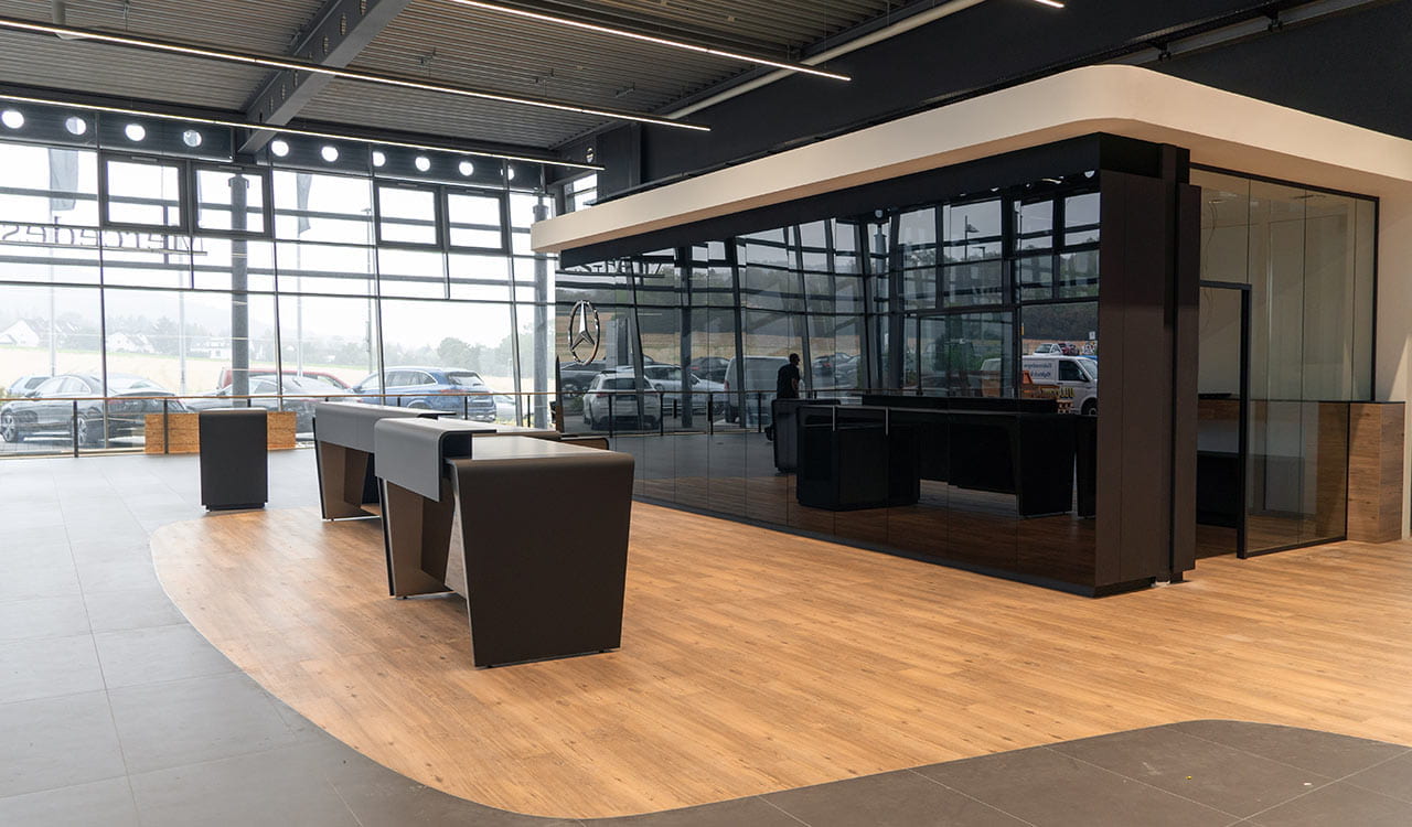 Showroom des Kunzmann Standortes Gelnhausen während der Renovierungsarbeiten