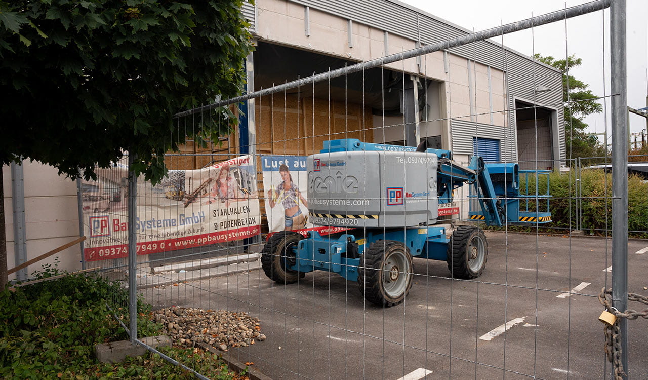 Kunzmann Standort Stockstadt während der Renovierungsarbeiten