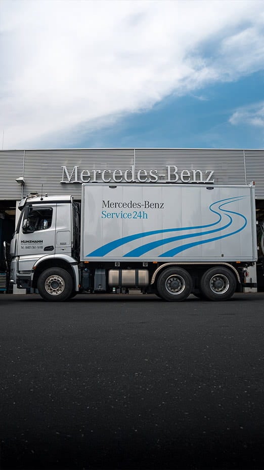 Mercedes-Benz 24h Notdienst für Lkw